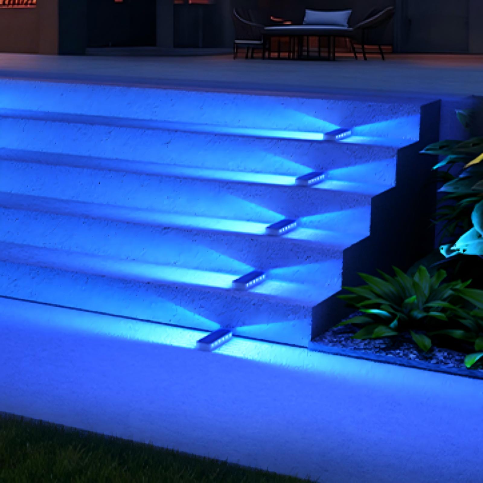 YiLaie Blue Two-Sided Illumination  Solar Step Lights