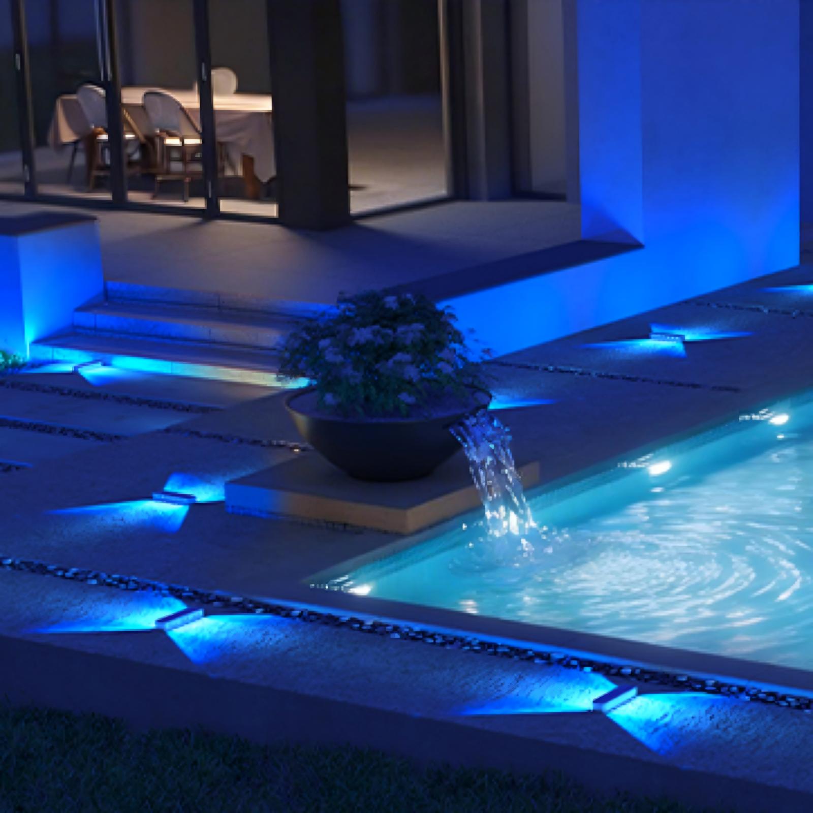 YiLaie Blue Two-Sided Illumination  Solar Step Lights