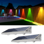 YiLaie Warm White & RGB Solar Fence Lights Outdoor