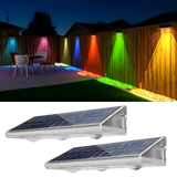 YiLaie  2pcs Warm White & RGB Solar Fence Lights Outdoor