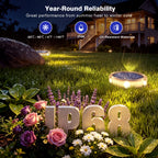 YiLaie 12pcs Warm White Solar In-Ground Lights