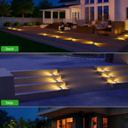 YiLaie Warm White Two-Sided Illumination  Solar Step Lights
