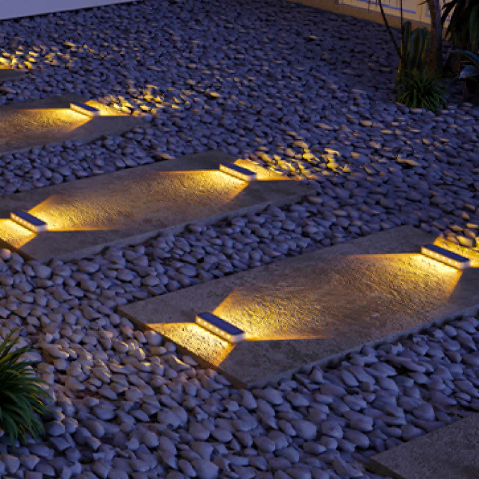 YiLaie Warm White Two-Sided Illumination  Solar Step Lights