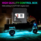 YiLaie X-Type RGB Rock Lights, 10 Pods,App&RF Remote for Truck ATV UTV