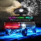 YiLaie X-Type RGB Rock Lights, 10 Pods,App&RF Remote for Truck ATV UTV
