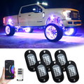 YiLaie 6 Pods RGB Rock Lights, 60 LEDs, 12V