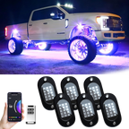 YiLaie 6 Pods RGB Rock Lights, 60 LEDs, 12V