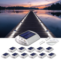 YiLaie Two‑Sided Side Glow Solar Driveway Lights 12‑Pack,White Lights