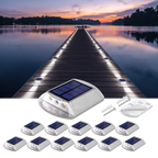 YiLaie Two‑Sided Side Glow Solar Driveway Lights 12‑Pack,White Lights