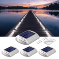 YiLaie Two‑Sided Side Glow Solar Driveway Lights 4‑Pack,White Lights