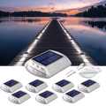 YiLaie Two‑Sided Side Glow Solar Driveway Lights 8‑Pack,White Lights