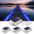 YiLaie Blue Two‑Sided Side Glow Solar Driveway Lights 4‑Pack
