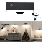 YiLaie 1 pack Black 4000K Rechargeable Magnetic Wall Sconce-touch control