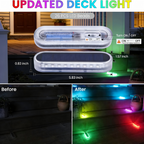 YiLaie RGB Solar LED Strip Lights – Oval Outdoor Waterproof Driveway Lights