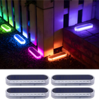 YiLaie RGB Solar LED Strip Lights – Oval Outdoor Waterproof Driveway Lights