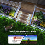 YiLaie 4pcs Cold White Solar In-Ground Lights
