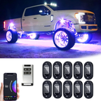 YiLaie 10 PodS RGB Rock Lights, 60 LEDs, 12V
