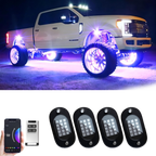YiLaie 4 pods RGB Rock Lights, 60 LEDs, 12V