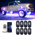 YiLaie 8 Pods RGB Rock Lights, 60 LEDs, 12V