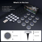 YiLaie 12pcs Blue  Solar In-Ground Lights