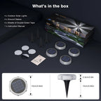 YiLaie 4pcs Blue Solar In-Ground Lights