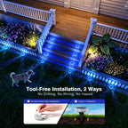 YiLaie 8pcs Blue White Solar In-Ground Lights