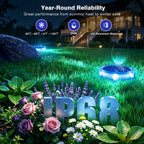 YiLaie 8pcs Blue White Solar In-Ground Lights