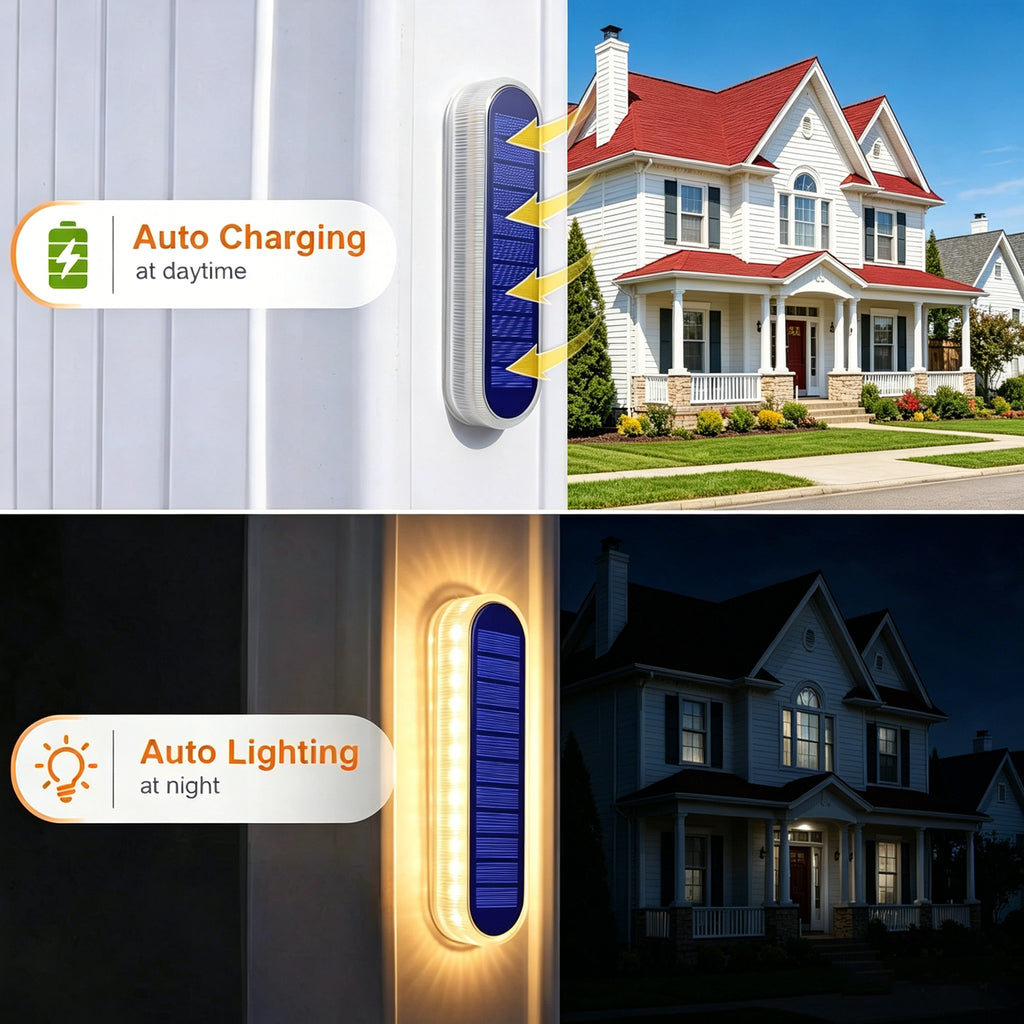 Warm White Long Strip  Solar Stair Lights Outdoor Auto charging&Linghting 