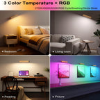RGB Beech Wood Magnetic Wall Sconce, Rechargeable Dimmable Light - 2packs