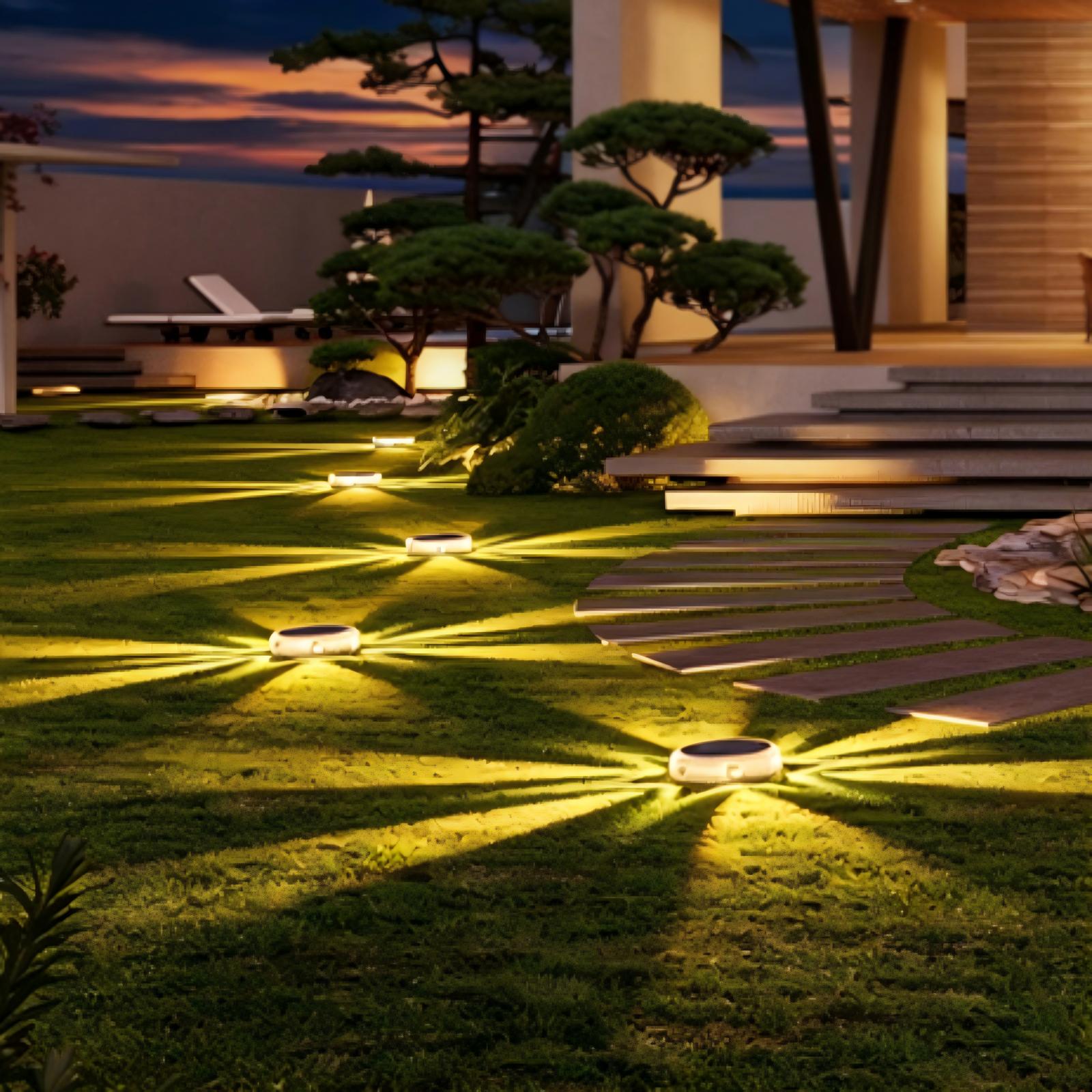 YiLaie 12pcs Warm White Solar In-Ground Lights