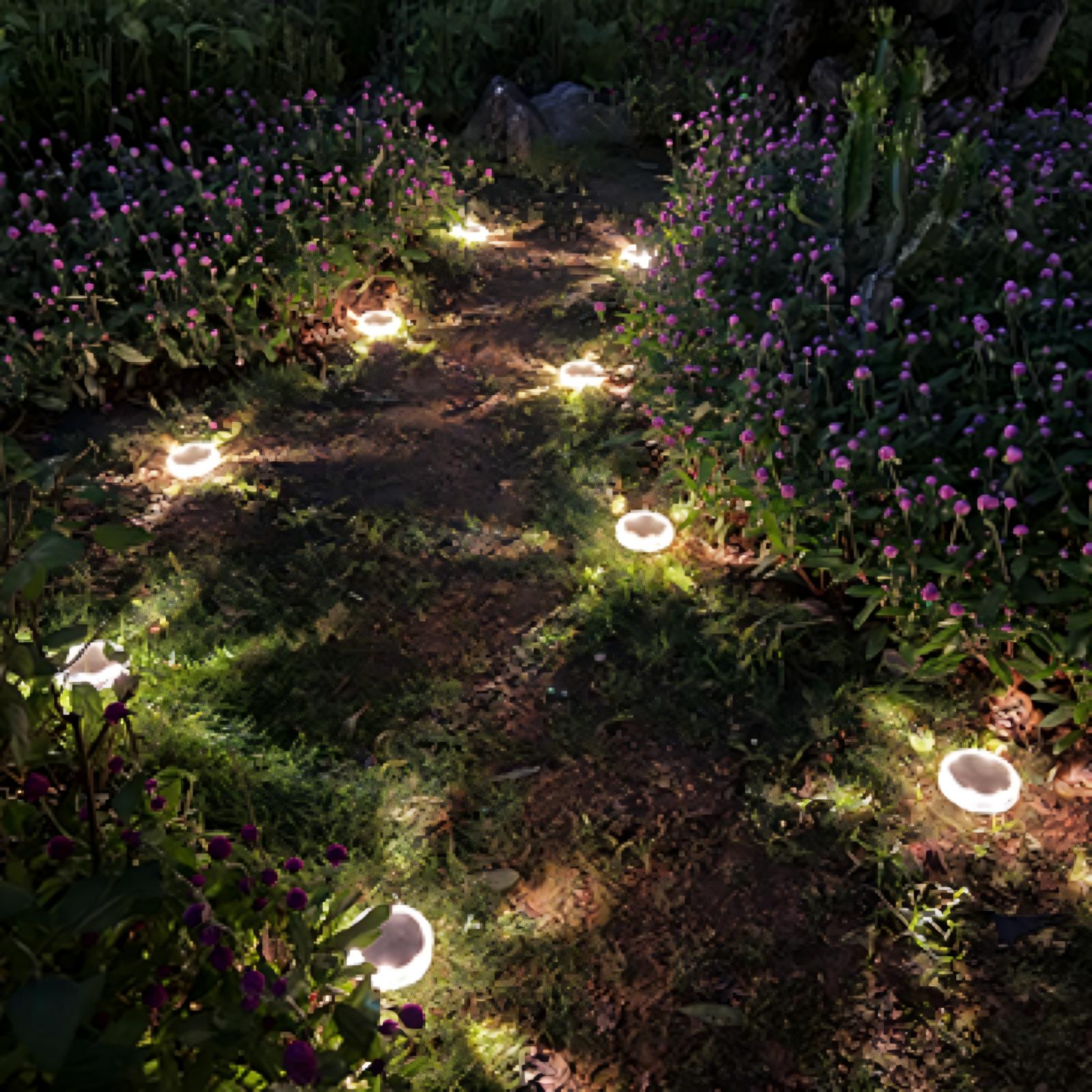 YiLaie 4pcs Cold White Solar In-Ground Lights