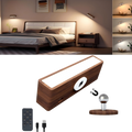 YiLaie 1 pcs Black Walnut LED Wall Sconce 3 Color Temp Rechargeable