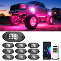 10 Pods RGB LED Rock Lights with App & Remote