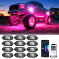 12 Pods RGB LED Rock Lights with App & Remote