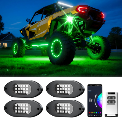 4 Pods RGB LED Rock Lights with App & Remote