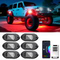 6 Pods RGB LED Rock Lights with App & Remote