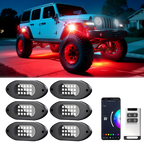 6 Pods RGB LED Rock Lights with App & Remote
