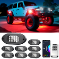8 Pods RGB LED Rock Lights with App & Remote