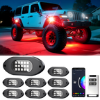 8 Pods RGB LED Rock Lights with App & Remote