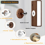 YiLaie 1 pcs Black Walnut LED Wall Sconce 3 Color Temp Rechargeable