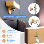 YiLaie 2 pcs Beechwood Battery LED Wall Sconce 3 Color Temp