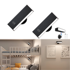 YiLaie 2 pcs Black 4000K Rechargeable Magnetic Wall Sconce
