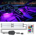 YiLaie  DC 5V ,USB  Car Interior LED Lights, 3 Buttons & Remote Control Music Sync