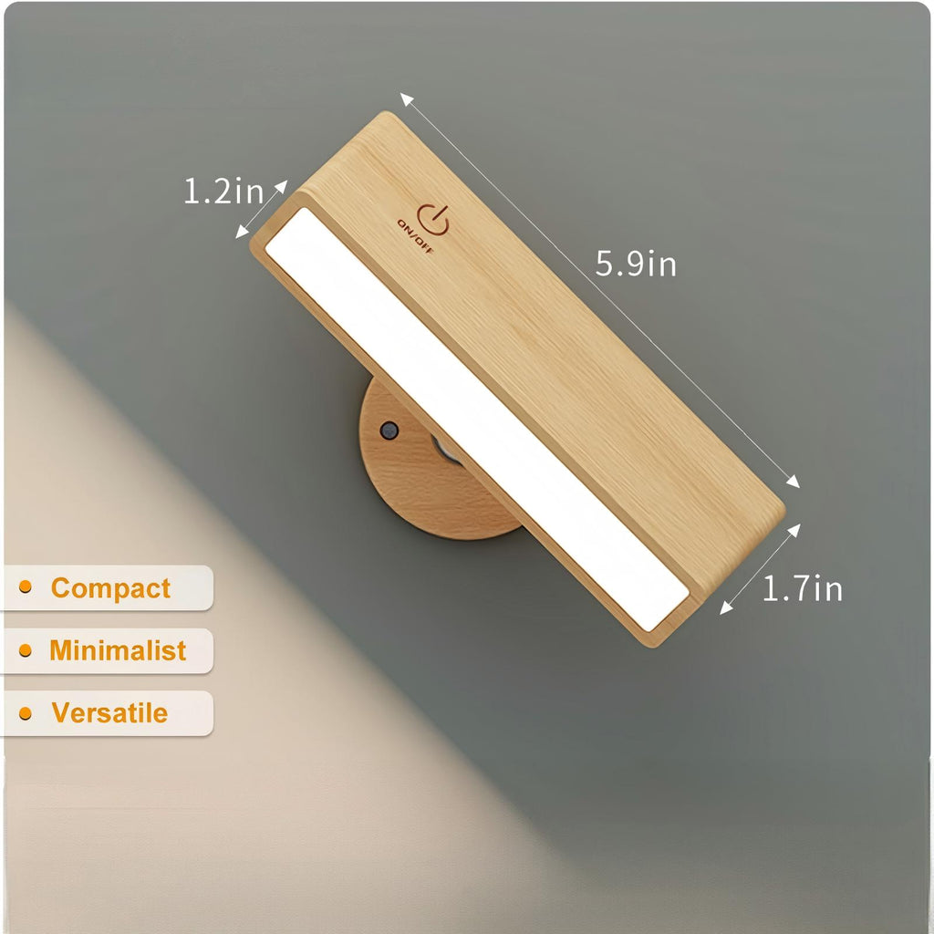 YiLaie 2 pcs Beechwood Battery LED Wall Sconce 3 Color Temp