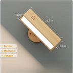 YiLaie 2 pcs Beechwood Battery LED Wall Sconce 3 Color Temp