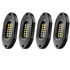 YiLaie 4PCS LED Rock Light Pods, 12V , 6000K Pure White Lights