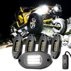 YiLaie 4PCS LED Rock Light Pods, 12V , 6000K Pure White Lights