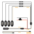 YiLaie 4PCS LED Rock Light Pods, 12V , 6000K Pure White Lights