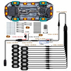 YiLaie 12 Pods RGB Rock Lights, 60 LEDs, 12V