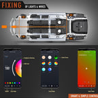 YiLaie 4 pods RGB Rock Lights, 60 LEDs, 12V